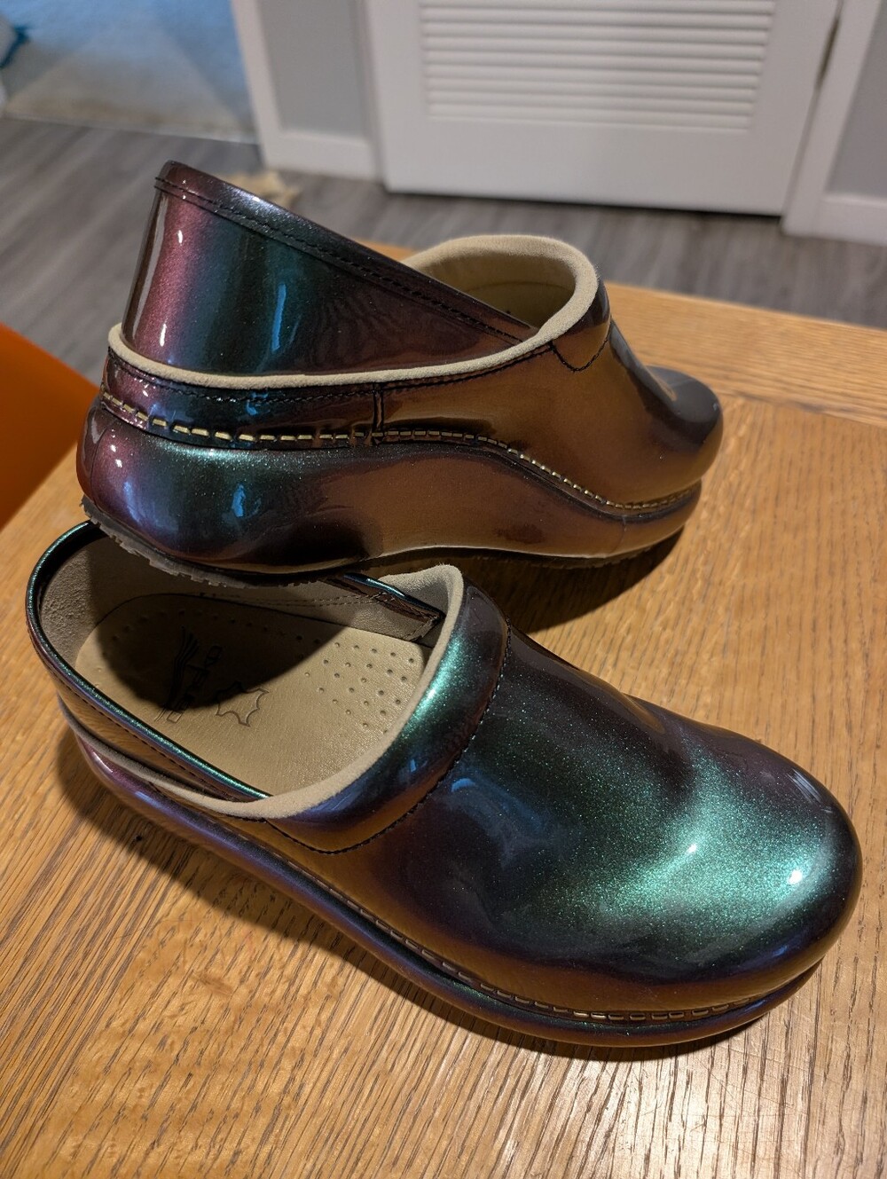 Women's Iridescent Platform Pro Dansko Work Clog - Multicolor